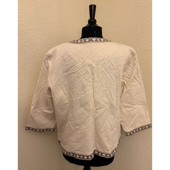 Chico's Beaded Sequined Fully Lined 3/4 Sleeve Jacket - Sz 3 (XL/16) - Picture 5 of 16